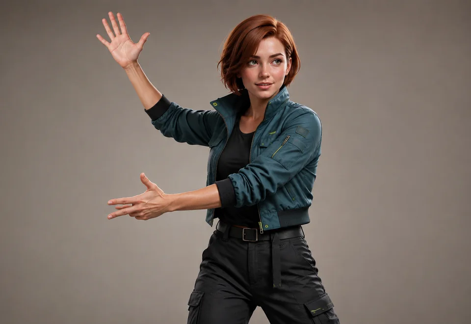 Generated character video following the reference motion